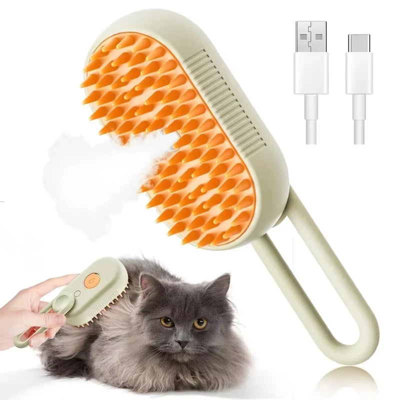 Cepillo de vapor 3 en 1 para gatos