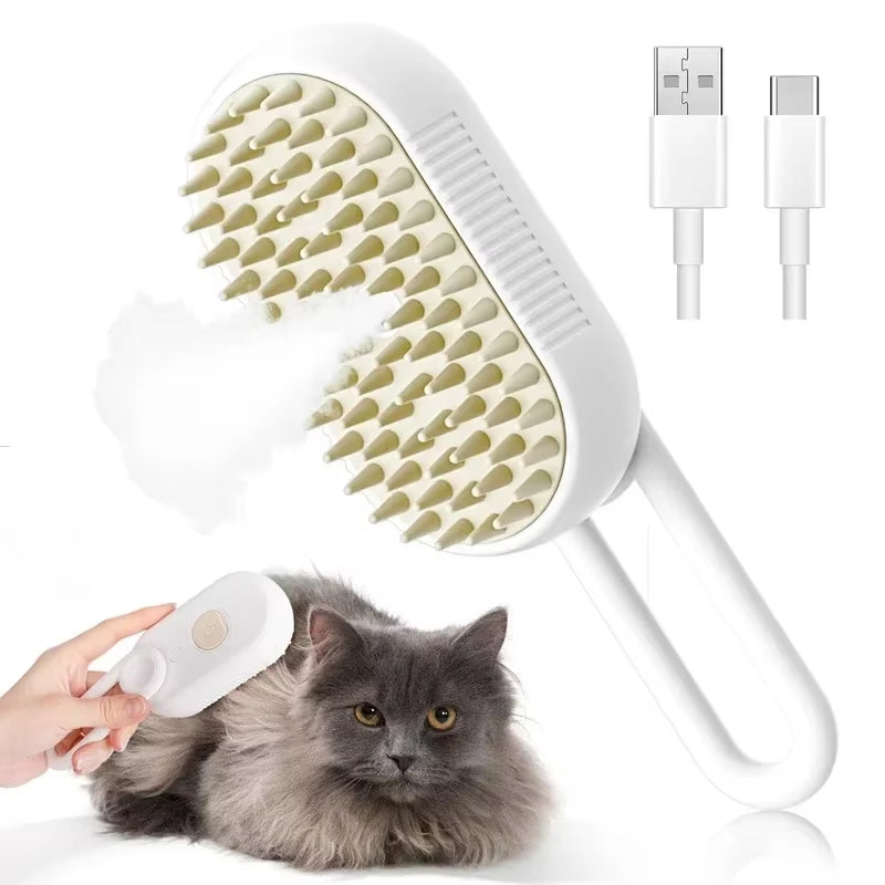 Cepillo de vapor 3 en 1 para gatos